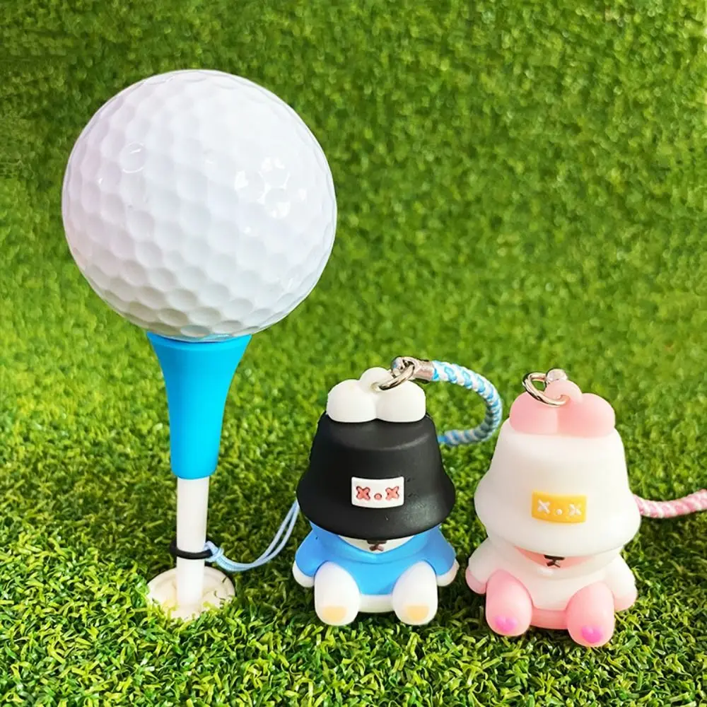 Plastic Cartoon Golf Rubber Tees Recyclable Ball Holder Fisherman's Bear Golf Tee Durable Replacement Golf Novelty Shape Tees