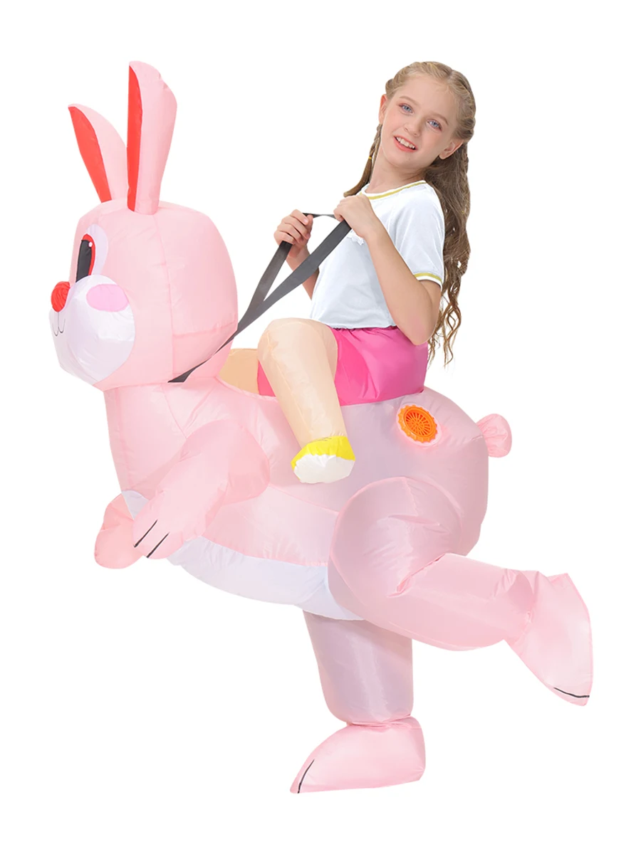 

JYZCOS Easter Bunny Rabbit Inflatable Costume Anime Ride On Animal Adult Kids Carnival Halloween Cosplay Suit