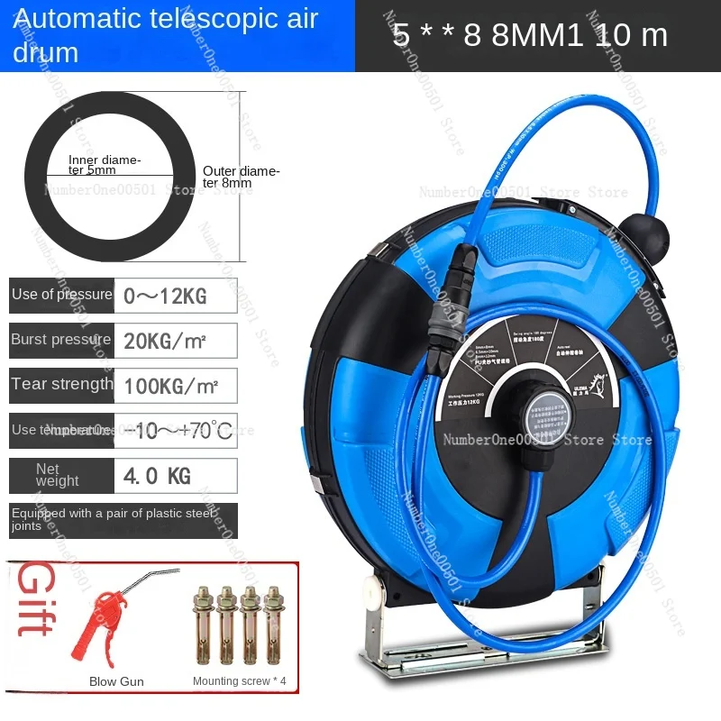 

Car Beauty Bobbin Winder Auto-Retractable Hose Reel Auto Repair Pneumatic Hose High Pressure Gas Line Recovery Pipe Device