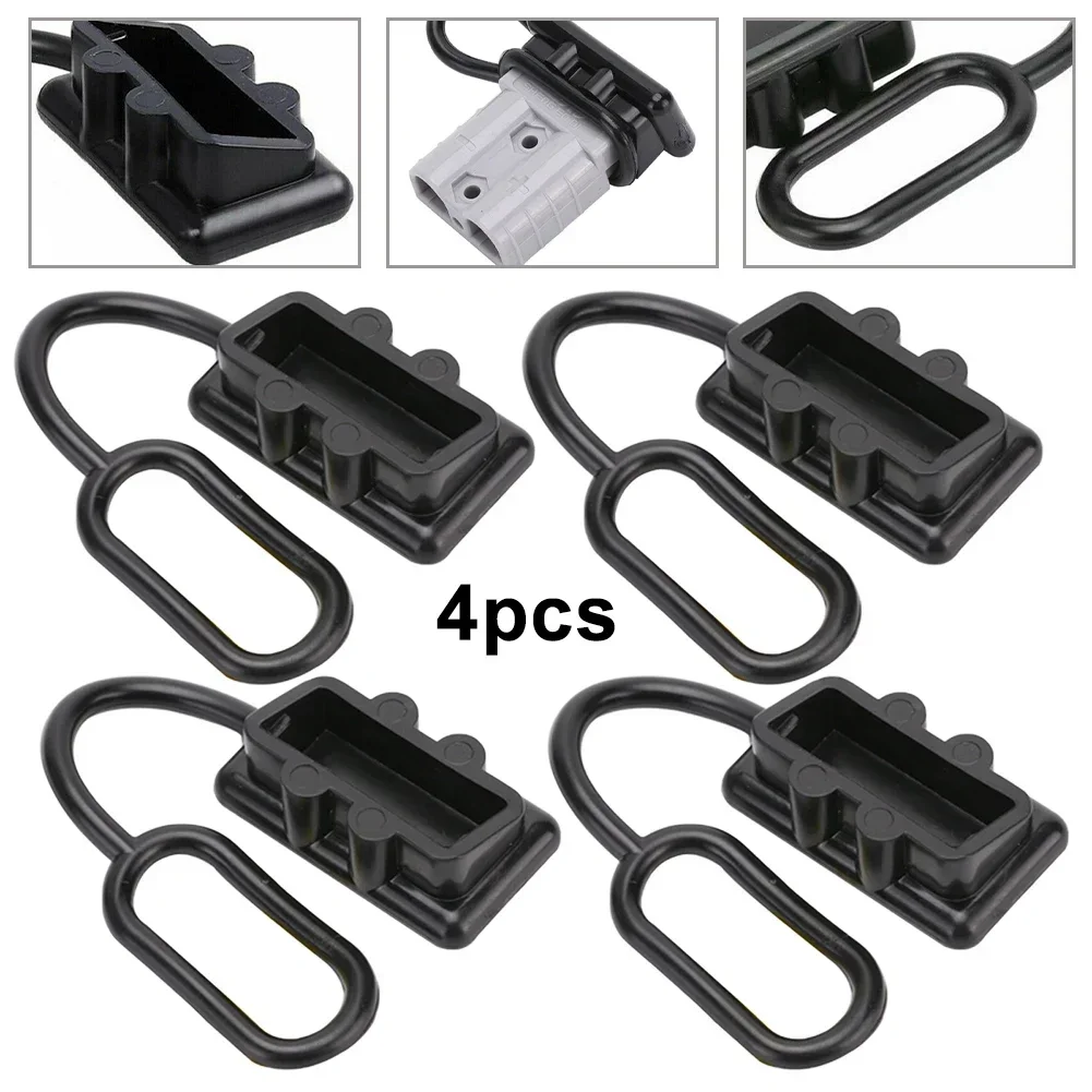 Heavy Duty 4Pcs Dust Cap Set for Anderson Plug Cover Connectors Protect Your DC Power Connection from Dirt and Moisture