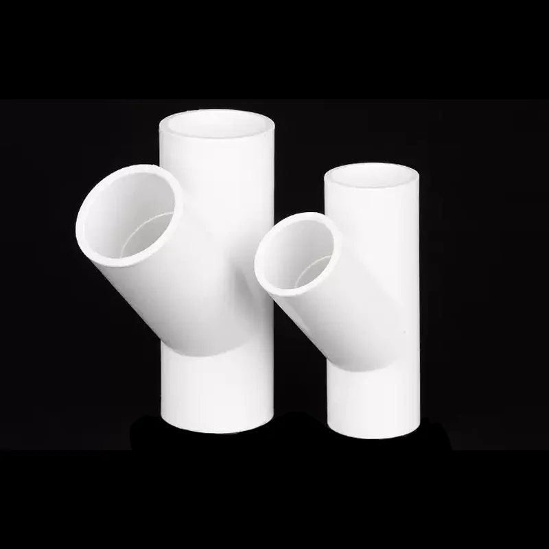 1PC White PVC 45 Degree Tee Joint Water Supply Pipe Garden Irrigation Watering Fittings 20/25/32/40/50/63/75/90/110/160mm