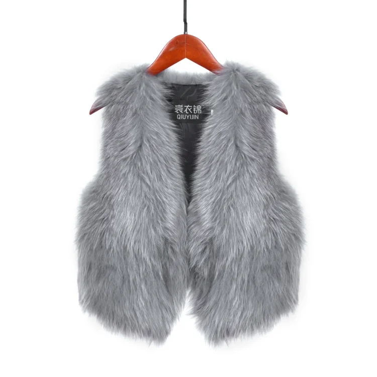 shipping,Brand fashion lady Free leather vest.quality 100% fox fur jacket.femme shearling fox hair.winter warm fur waistcoat