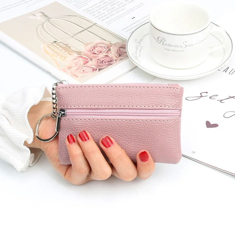 Korean version wallet, mini fashion coin purse, women's thin and short handbag, women's key bag, card bag, coin bag, trendy image 6