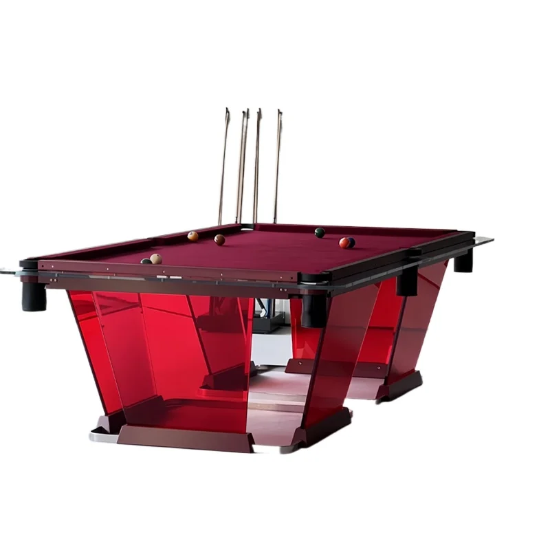 Table chinoise en cristal américain noir huit acryliques, couleur standard familiale