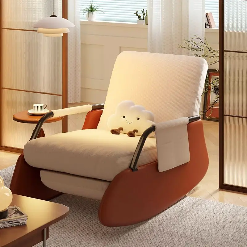 Rocking chair for adults, leisure lounge chair, balcony comfortable lazy chair, chair with chair, single sofa, living room