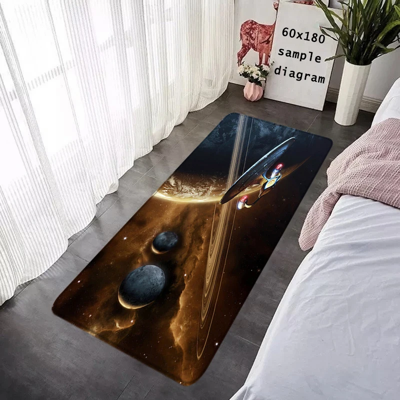 S-Star T-Trek Rug USS Enterprise Printed Beyond JTK Spock, Non-Slip Door Mat, Washable Anti-Slip Rug for Home Living Bathroom