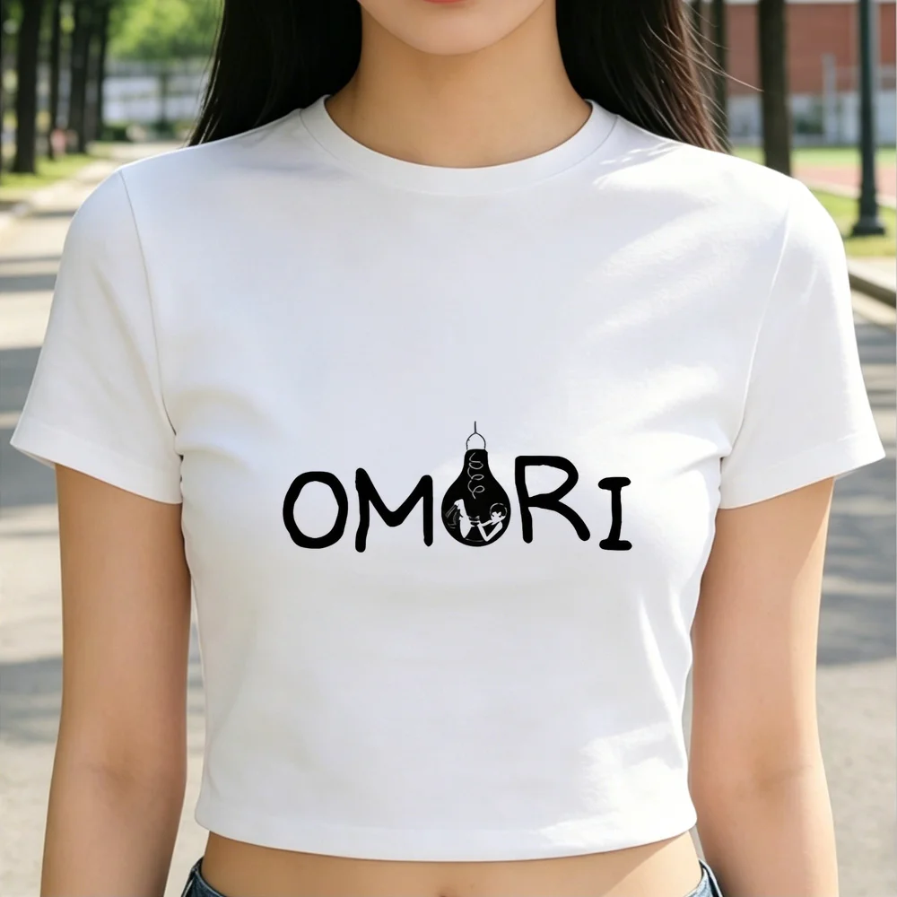 Omori crop top shoujo clearance sales harajuku party meme 2000s shirt cheap streetwear gothic y2k vintage