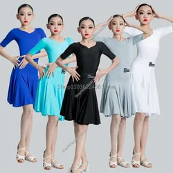 Tango Latin Dance Dress for Girls Ballroom Dancing Rumba Samba Latin Dance Costume Kids Competition Ballroom Dresses Performance