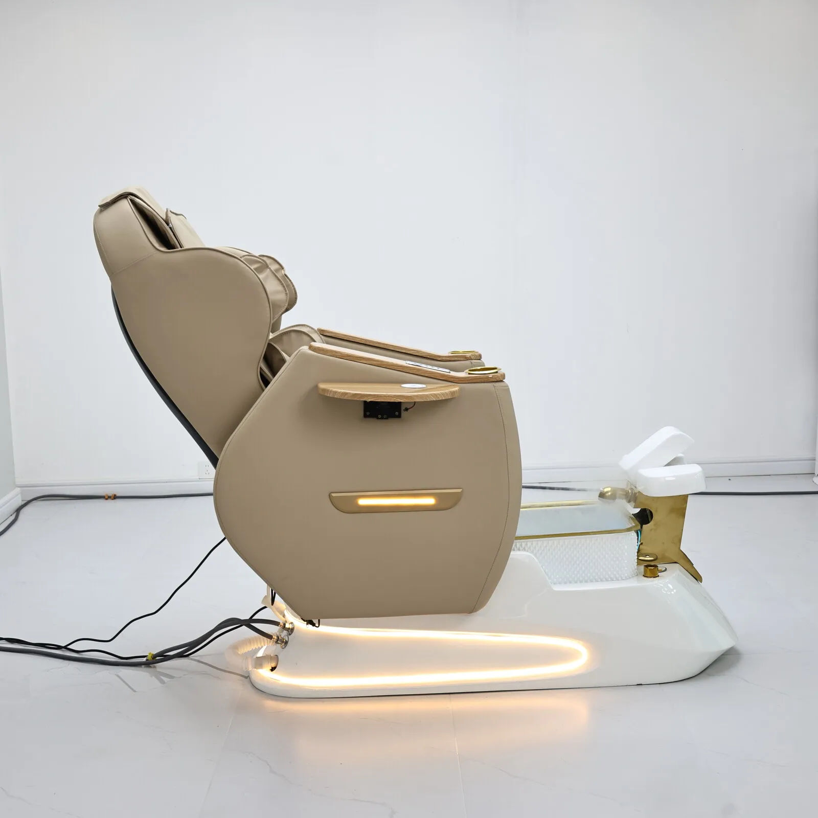Factory Customized Automatic Lying Pedicure Chair Fabric Craft Foot Bath Spa Massage Chairs Nail Salon Sofa - view 5