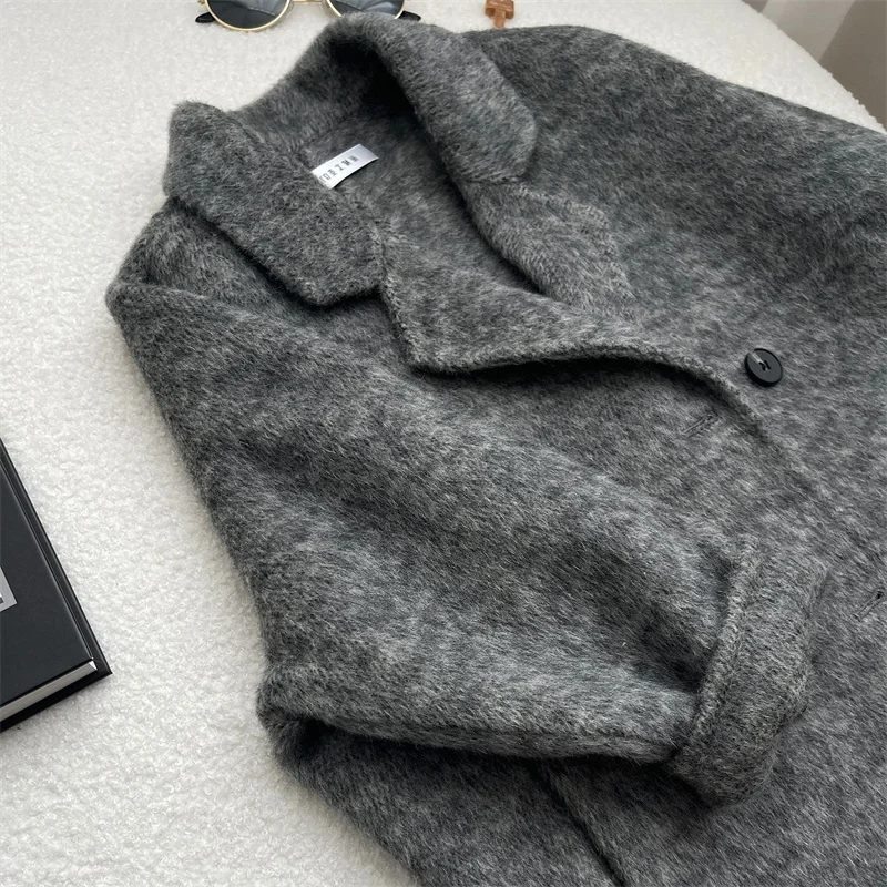 Boys Woolen Coat Overcoat Jacket Windbreak 2024 New Warm Plus Thicken Autumn Winter Cotton School Children\'s Clothing