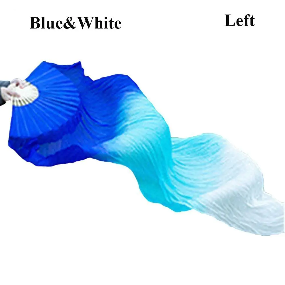 Hot Sell Kid Women Belly Dancing Fan Multicolors Gradient Color Practice Dancer Tool 150cm Long Imitation Fan Dance Accessories
