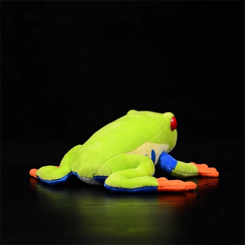 Peluche grenouille arbre aux yeux rouges, 22cm, jouet kawai, animaux réalistes, jeu de simulation, jeu mignon, idée cadeau