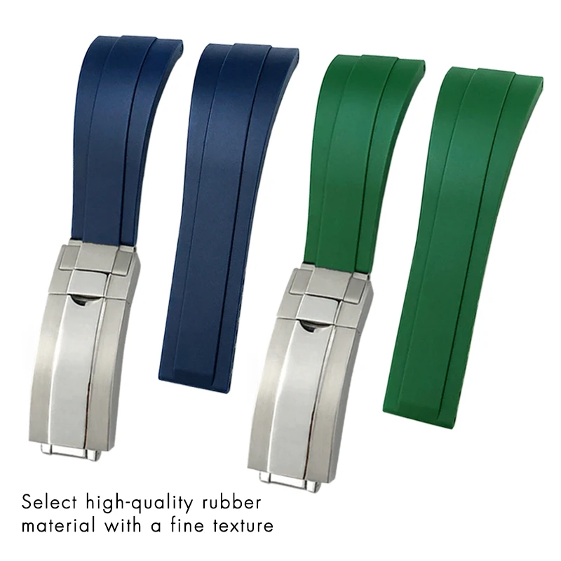 18mm 19mm 20mm 21mm 22mm Soft Rubber Watch Band for Longines Rolex SEIKO Omega Breitling Tudor Silicone Wrist Strap Men Women view 2