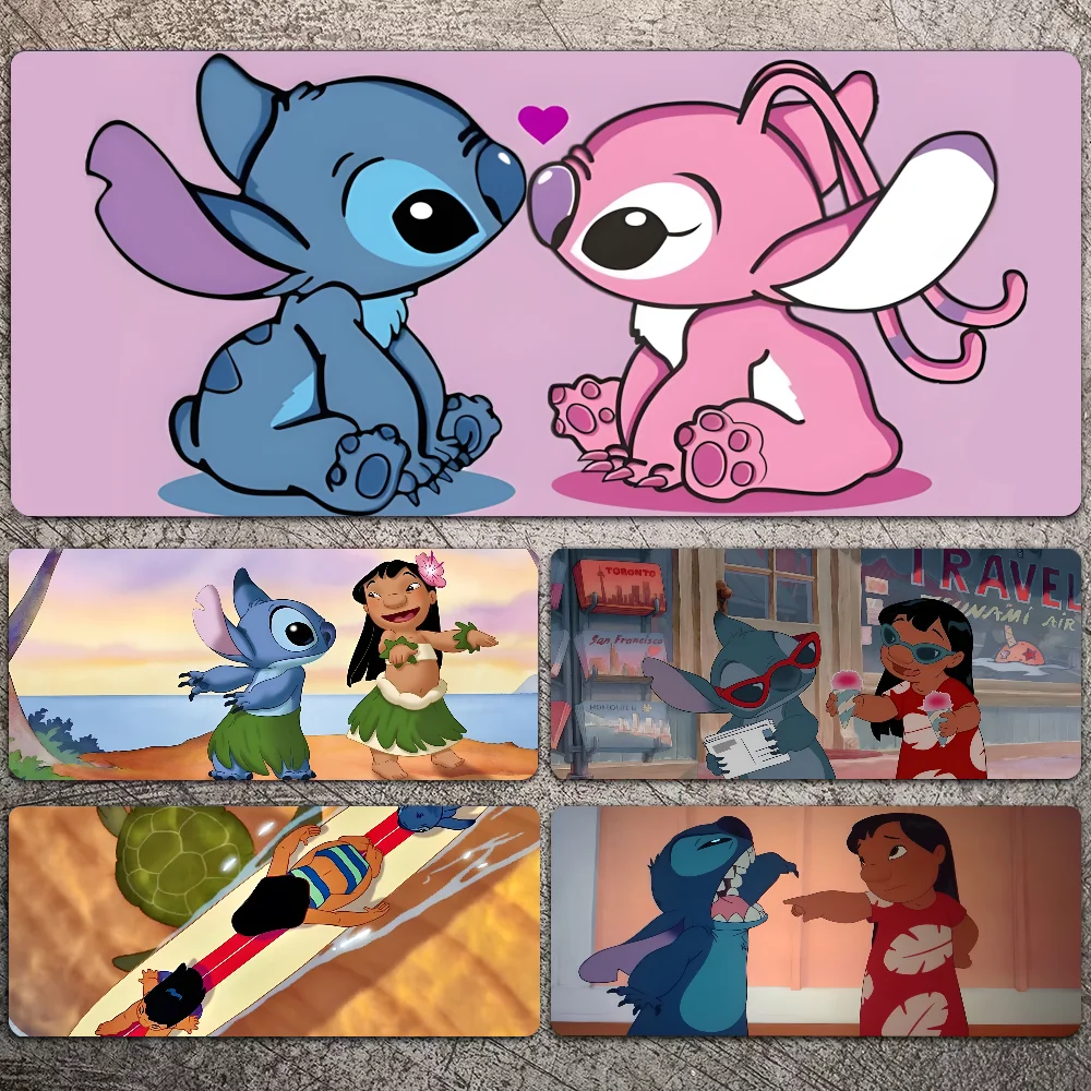 L-Lilo S-Stitch Mousepad Mouse Pad Laptop Gaming Accessories Mousepad Large Desk Mat Computer Gamer Keyboard Rug Carpet