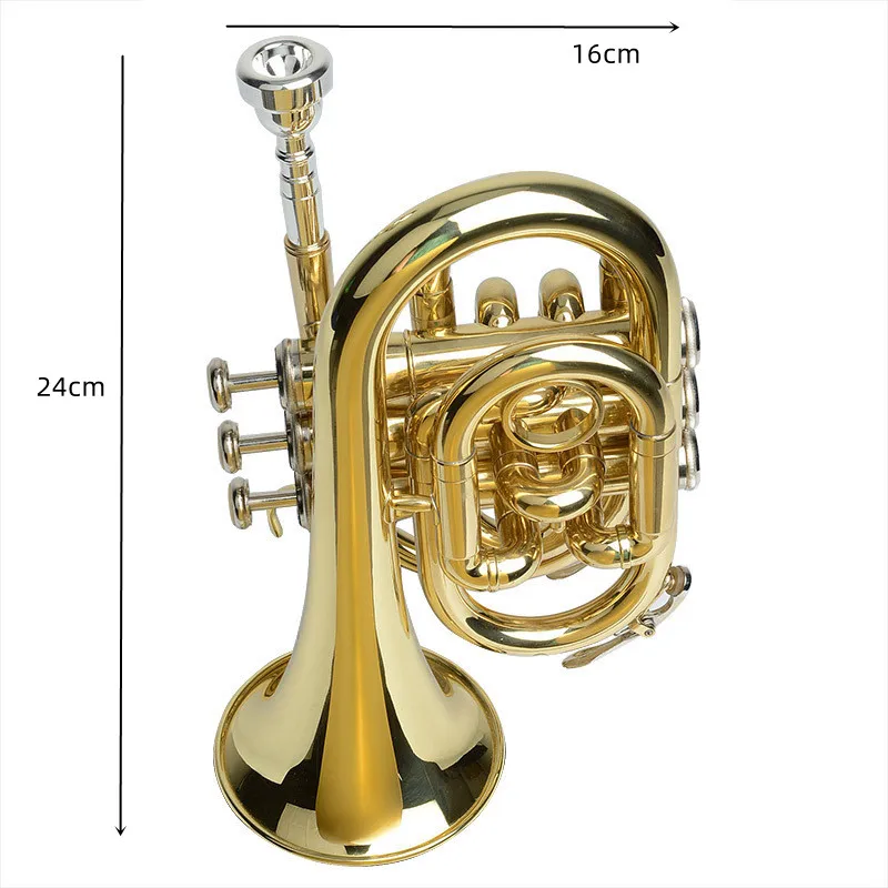 Flat Pocket Palm Speaker Trumpet Musical Instrument Manufacturer Wholesale Pocket Speaker Cornet Three Keys Small Speaker