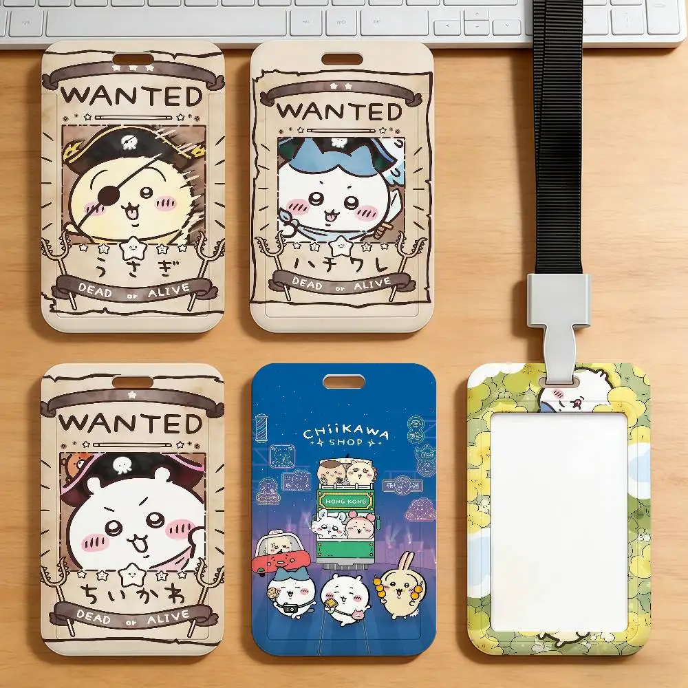 Cute C-Chiikawa Card Holder Student Campus Meal Cards Public Transport Subway Cardcase