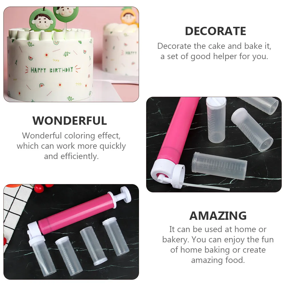 1Set Chic Cake Color Duster Exquisite Craftsmanship Efficient Coloring Effect Cake Decorating Supply Baking Supplies Set