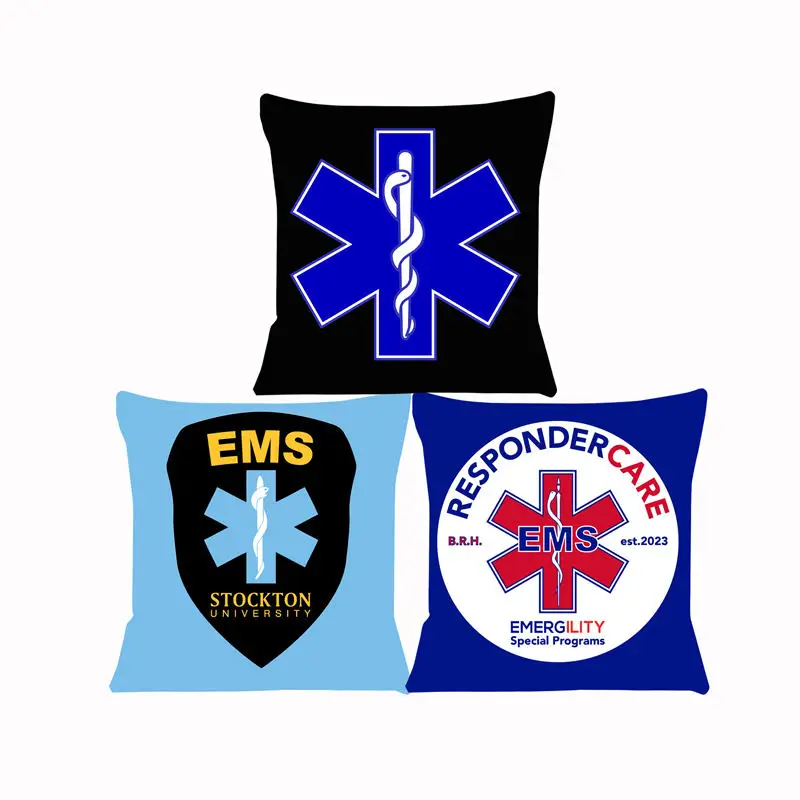 Cushion Cover for Sofa EMT Emergency Ambulance Pillow Case Cover Seat Car Throw Pillowcase 45X45cm For Home Decorative SJ-559