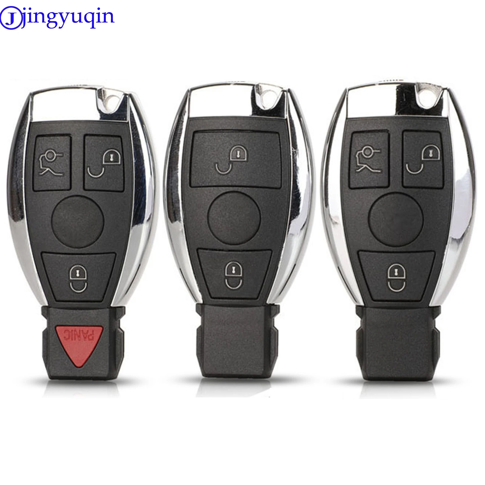 jingyuqin 2/3/4 B Keyless Entry Remote Car Key For Mercedes Benz Year 2000+ Supports Original NEC and BGA With Sticker