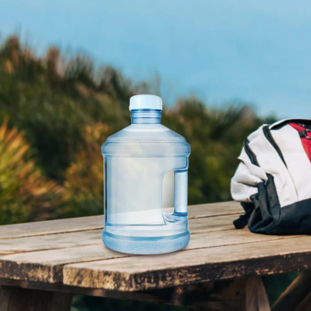 

1 Set Of Large Capacity Jug Portable Container For Outdoor Camping Hiking Reusable Water Bucket With Handle Thick Pc Material