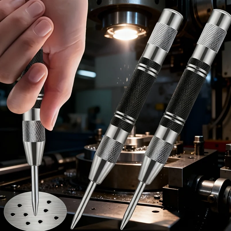 Automatic Centre Punch General Woodworking Metal Drill Adjustable Spring Loaded Automatic Punch Hand Tools for Metal Wood Glass