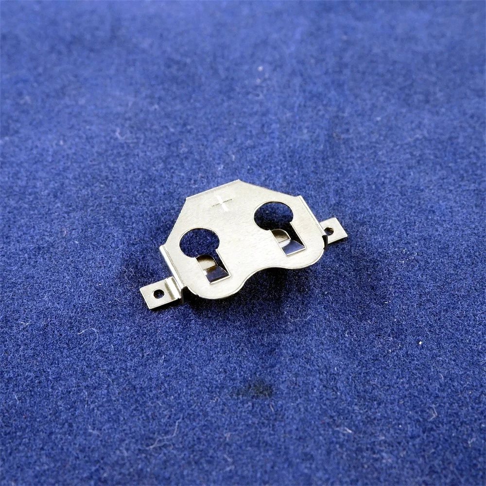 10/100 Pcs CR1612 1616 Battery Holder Button Cell Retainer Coin Cell CR1620 CR1632 Connector Cross MPD BK-869 Through Holes SMD