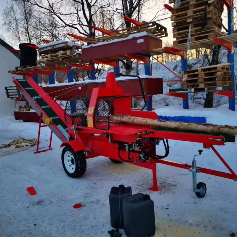 Adjustable Splitting Wedge Hydraulic Wood Splitter Firewood Splitting Machine Process Logs Of Different Diameter Sizes