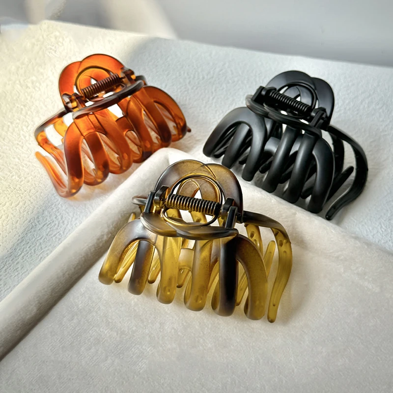 

NEW High end French style oversized hair clip with large hair volume deep teeth widened shark clip