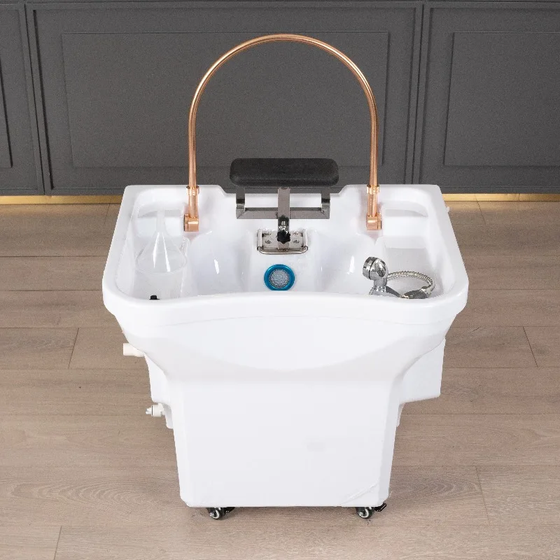 

Mobile Water Circulation Grafting Head Therapy Apparatus Hydrotherapy Massage Shampoo Barber Shop