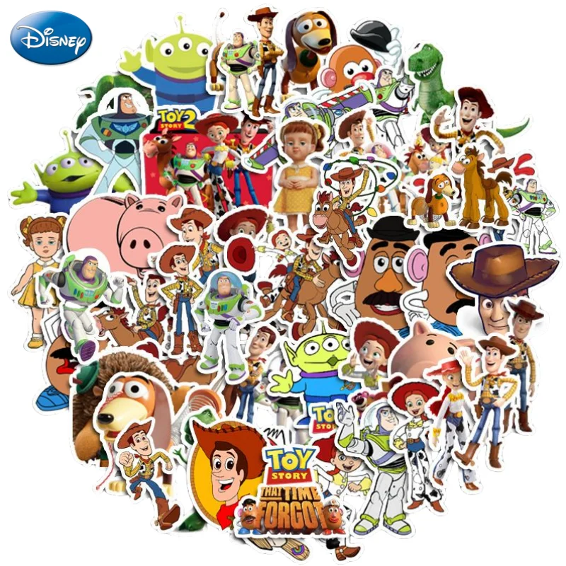 Disney Toy Story Buzz Lightyear Woody Cartoon Cute Stickers Creative Kawaii Phone Case Decoration Waterproof Stickers Wholesale