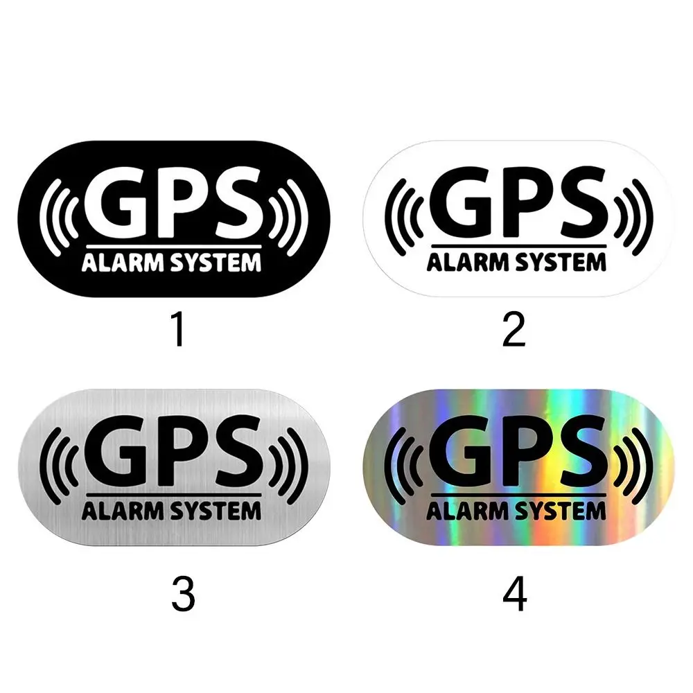 Vinyl GPS Tracking Alarm Sticker Tool Waterproof 16*8cm Reflective Warning Sticker Bicycle Car Alarm System Decal