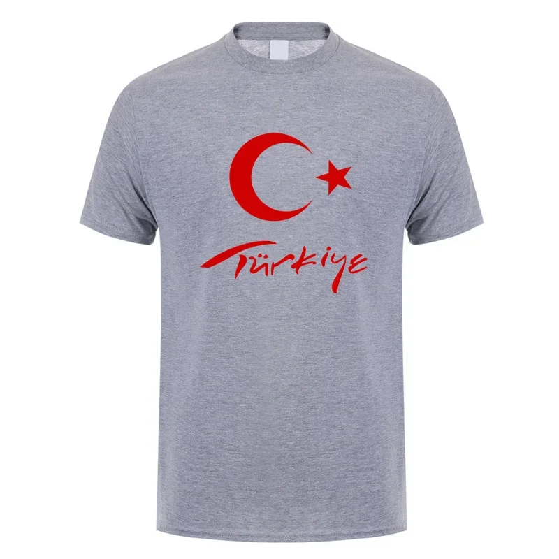 Turkey National Flag T Shirt Summer Cool Men Cotton Short Sleeve Turkish Turkey Country Tshirts Gift Man Tee Tops OT-022