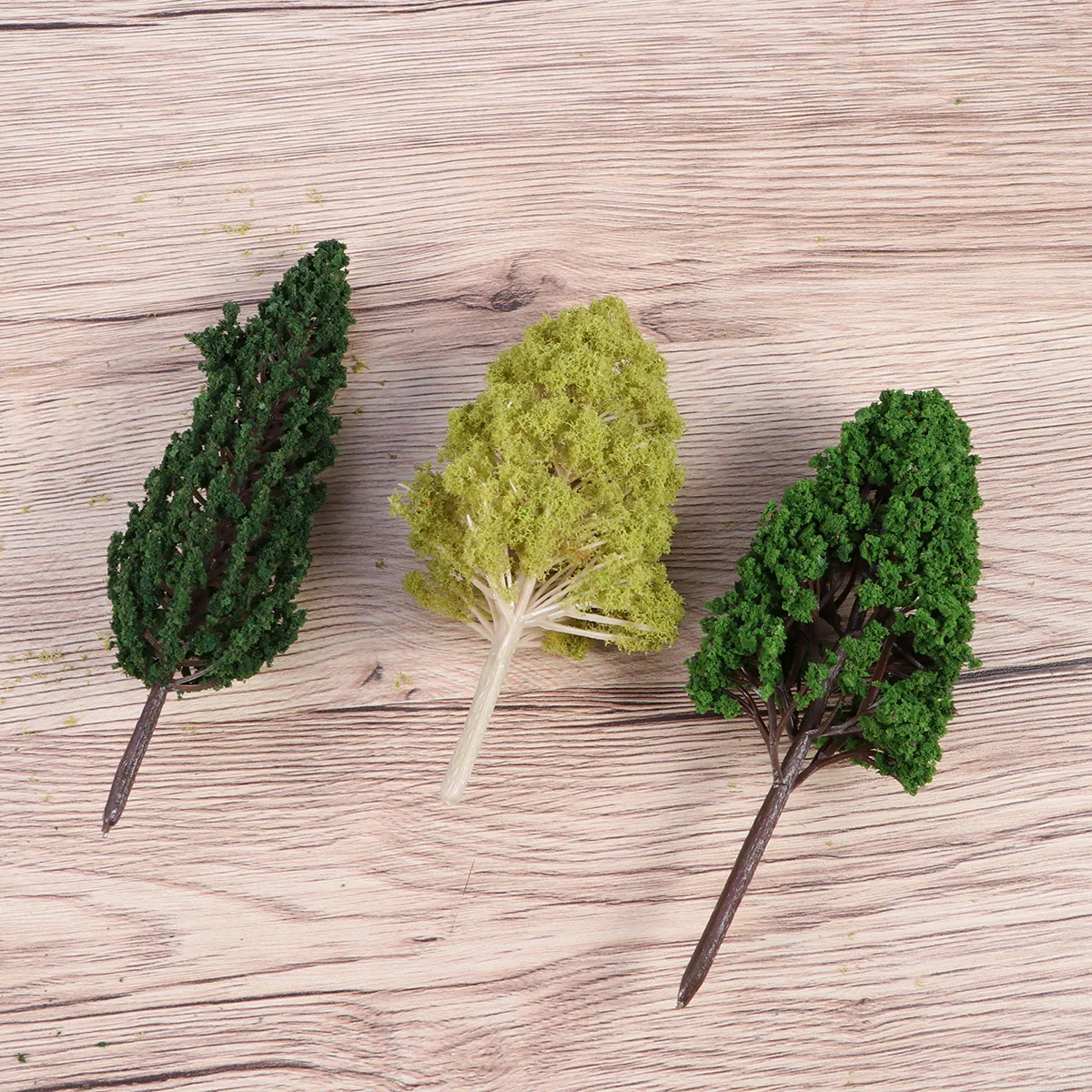 

27pcs Mini Set Green Plastic 1:50 Scale Trees Landscape Scenery Decoration Home Office Gift Landscape Scenery Tree Mini