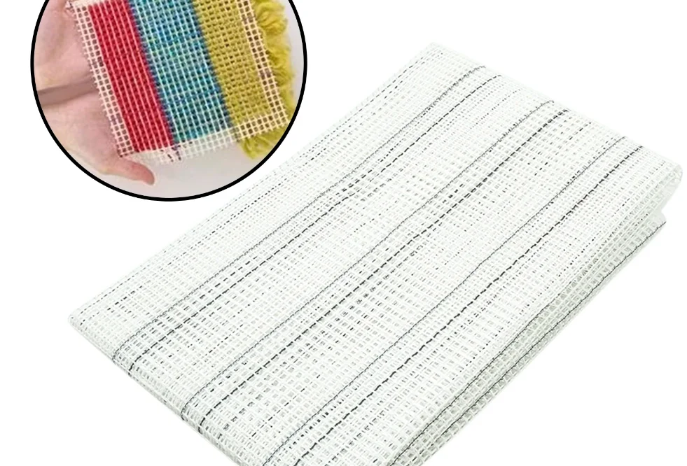 

1x1.5m Rug Hooking Mesh Canvas Latch Hook Rug Tapestry Canvas DIY Home AMaterial grid fabric; upgraded grid fabric;