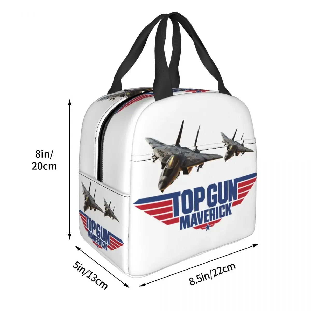 Tom Cruise Film Top Gun Maverick Insulated Lunch Bag for Women Waterproof Thermal Cooler Bento Box School Children Food Bags