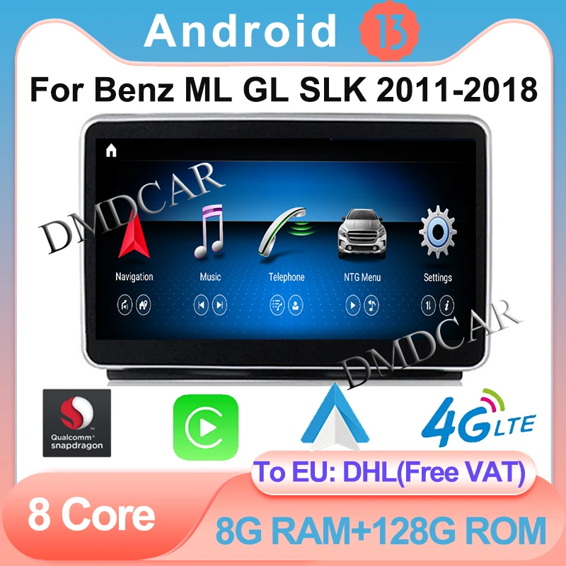 

9 Inch Android 13 Snapdragon 8+256G For Mercedes Benz ML W166 / GL X166 GL SLK GPS Navigation Video Blue-tooth Multimedia Screen