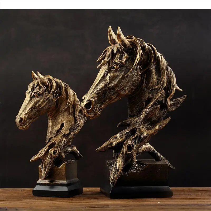 

Animal Resin Ornament Horse Decoration Crafts Desktop Display Knickknacks Exhibit Sculpture Statue Figurines Statuette