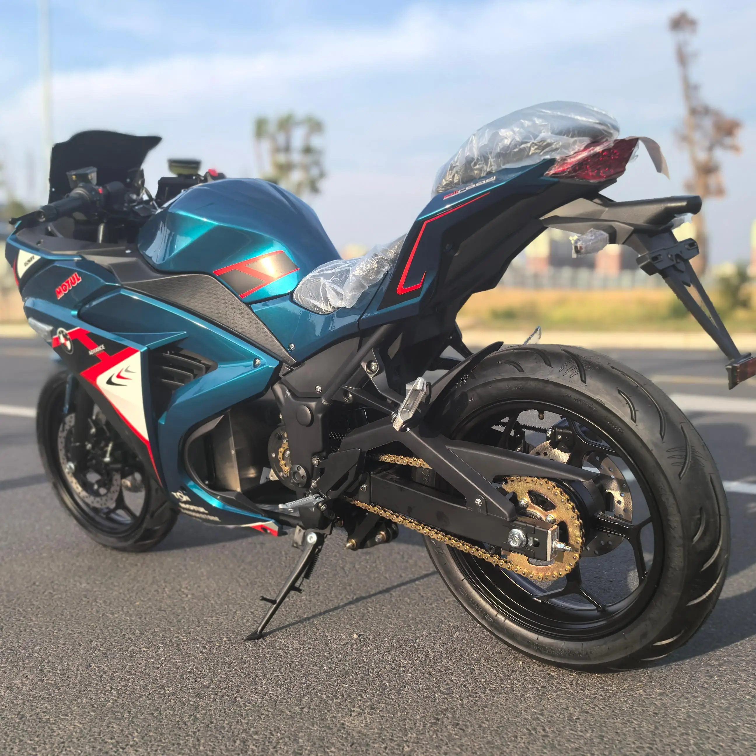 Calico Brand Adult High-power Electric Motorcycle with Fuel Tank 120km/h 17 Inch Tires 72v Electric Motorcycle High-speed