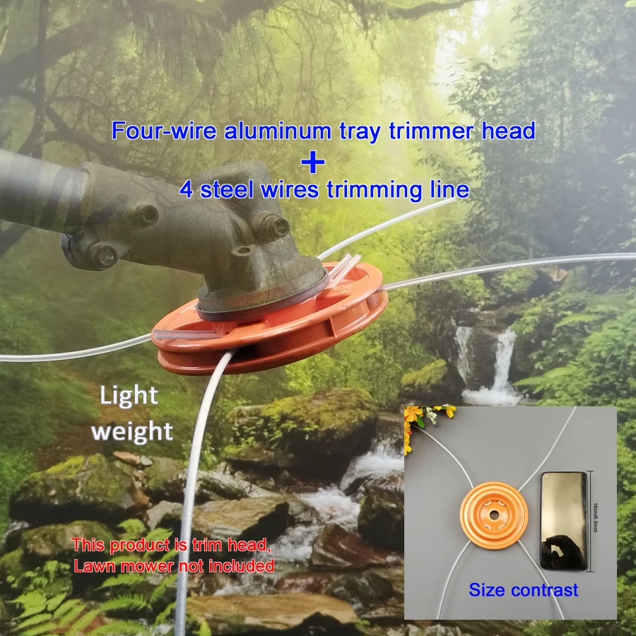 

1 шт. четырехпроводной алюминиевый дисковый триммер с 4 стальными тросами, монтажными отверстиями 1 дюйм, простота установки, алюминиевый сплав, прочный и долговечный, не боится камней, легкий дизайн, улучшение эффективности, подходит для прополки сада, к