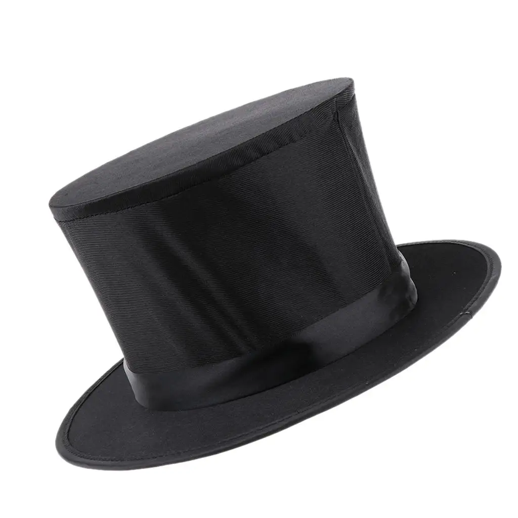 Magic Show Folding Magic Cap Collapsible Top Hat Magician Props Fabric Accessory for Stage Performance