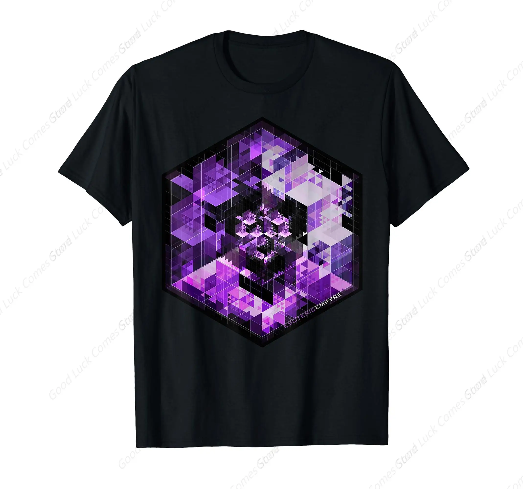 Sacred Geometry Hexagon Dimensional Matrix Geometric Pattern T-Shirt