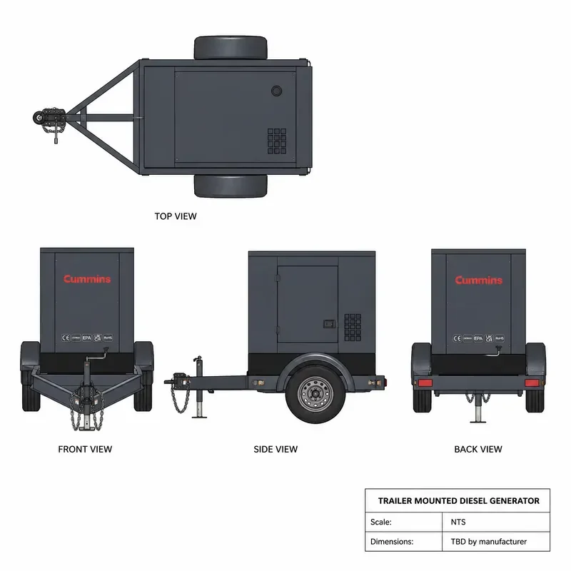 Series Generator 12kW-500kW Silent Type Genset with ATS Automatic Start Water Cooled Electric Power Generator