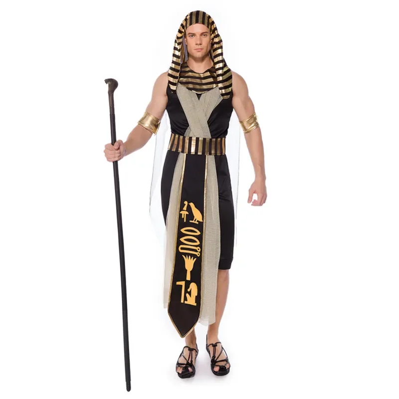 Koningin Egyptische Cosplay Kostuum voor Vrouwen Mannen Oude Farao Cleopatra Fantasia Prinses Sexy Jurken Volwassen Fancy Show