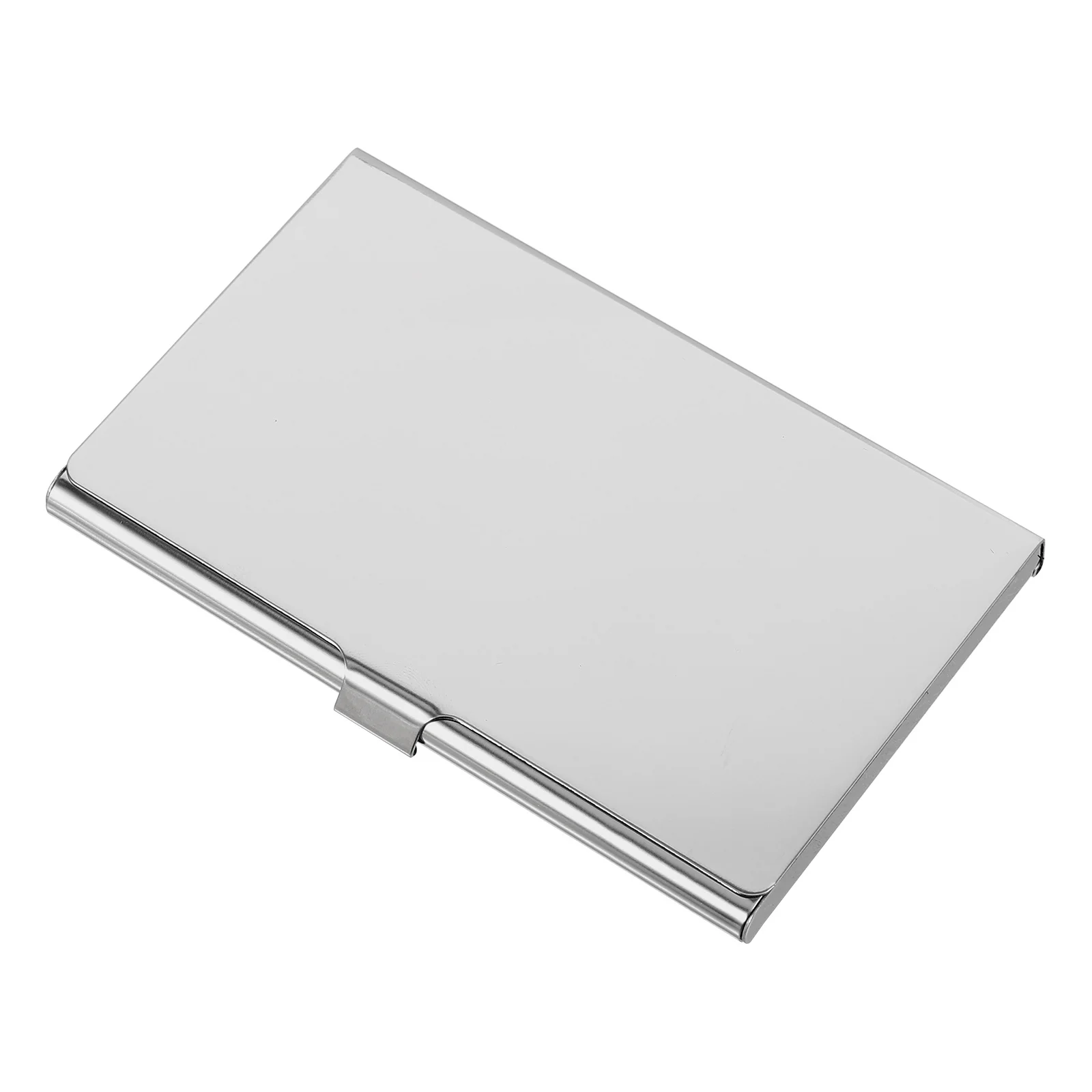 

Foxnovo Stainless Steel Business Card Holder Silver Thin Portable Case for 20 Cards Name Holder Credit Card Organizer Metal Name