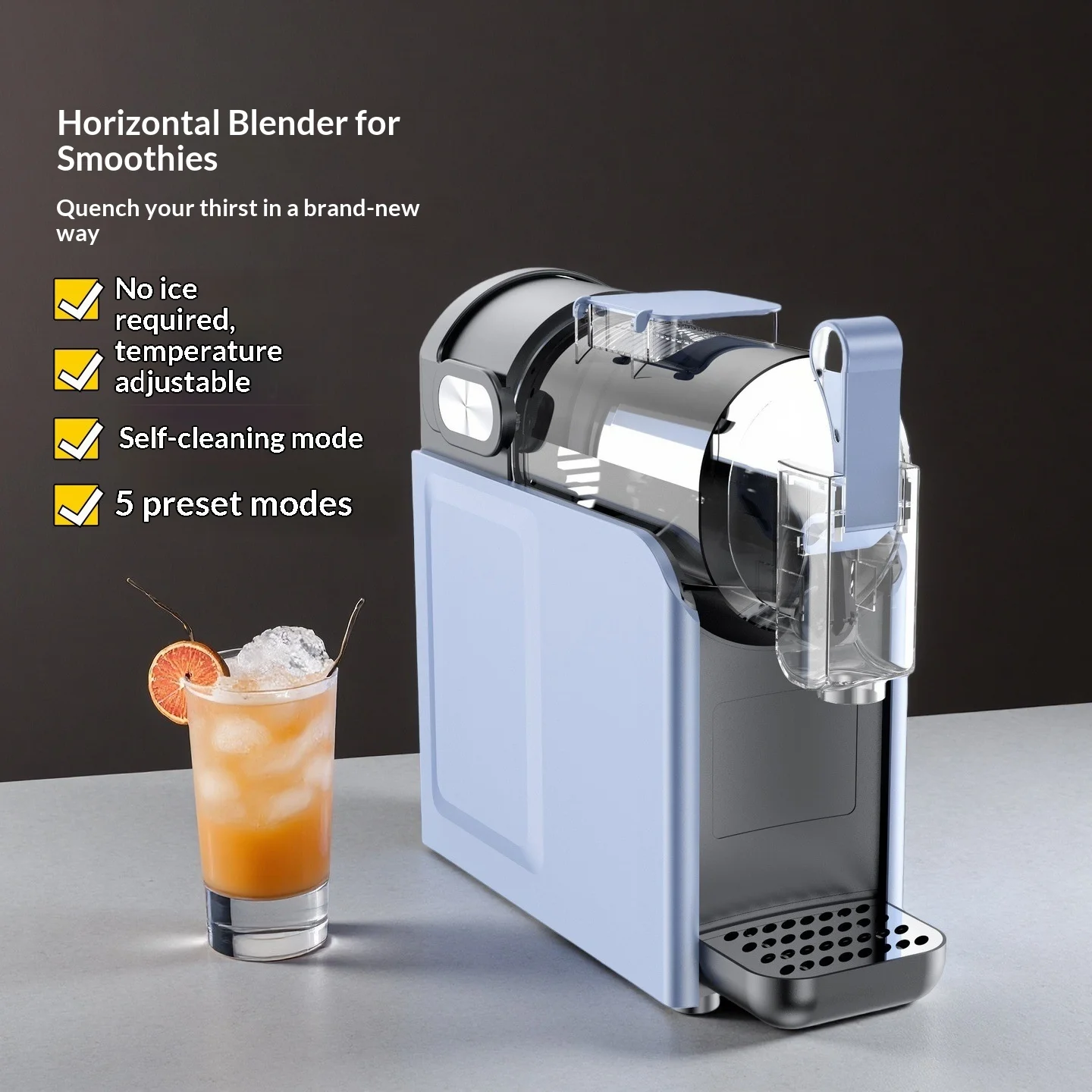 2L 88oz No Ice Required Frozen Drink Maker with 6 One-Touch Presets for Slush Frappe Milkshake Easy Clean  Use