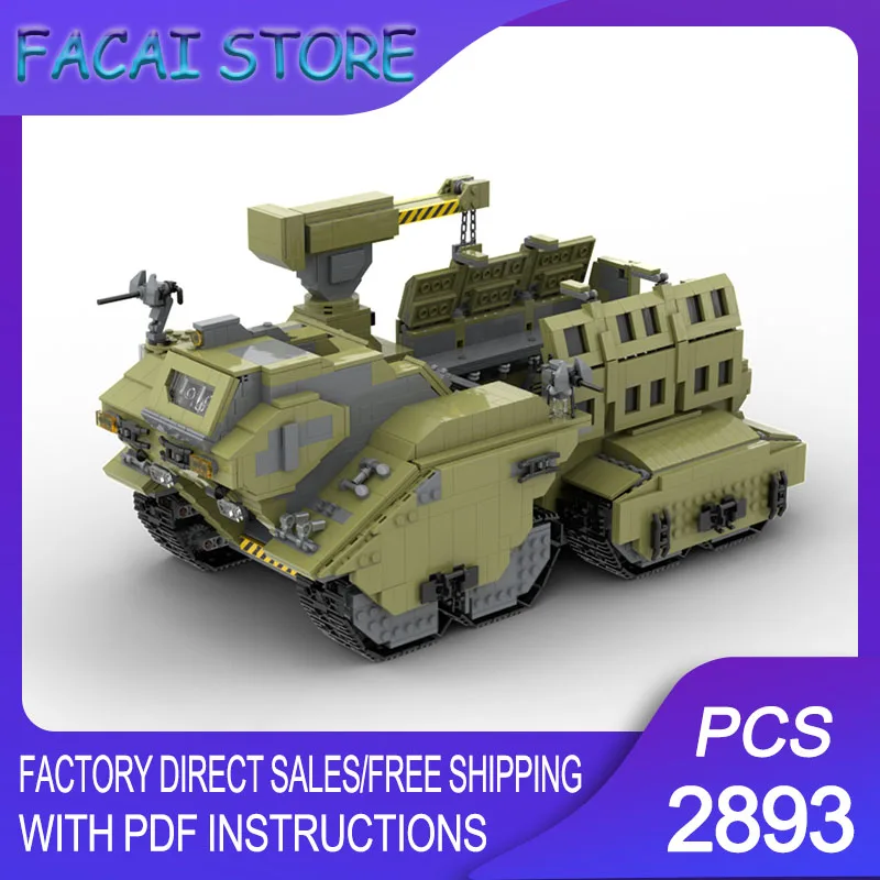 

Модульный конструктор-модель бронированной машины MOC из строительных блоков, модель Halo UNSC Elephant, технологические блоки, рождественский подарок, игрушка для самостоятельной сборки