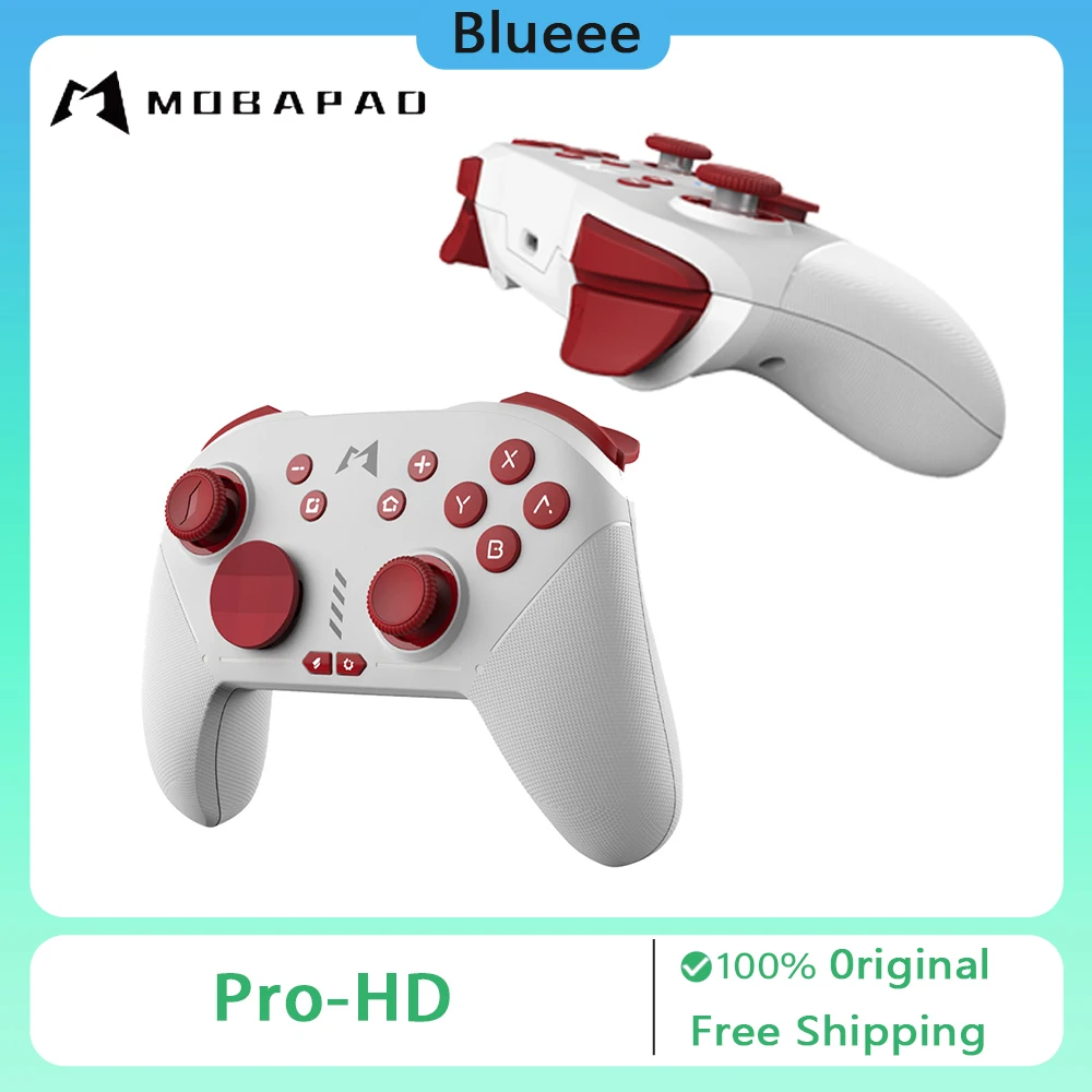 

MOBAPAD Pro-HD Gamepad Tablet Controller Red Powder Wireless Bluetooth Controller Customized PC Gaming Accessories Gifts