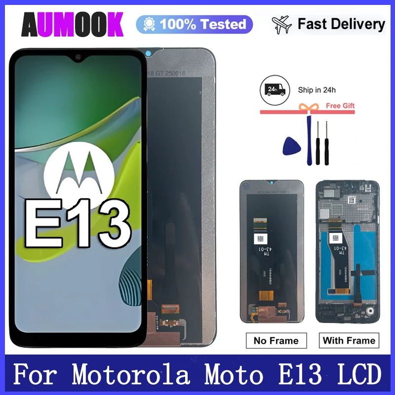 Pantalla nueva de 6,5 pulgadas para Motorola Moto E13, pantalla LCD, montaje de digitalizador con pantalla táctil para Moto E13, piezas de repuesto de pantalla LCD
