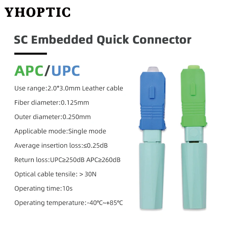 

FTTH Tool Cold Connector SC UPC APC Single-Mode Optical Connector Tool SC UPC Fiber Optic Fast Connector