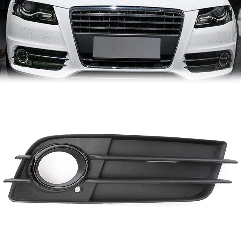 Front Bumper Fog Light Grille Grill Fog Light Cover For  A4 B8 2008-2012 8K0807681C 8K0807682C